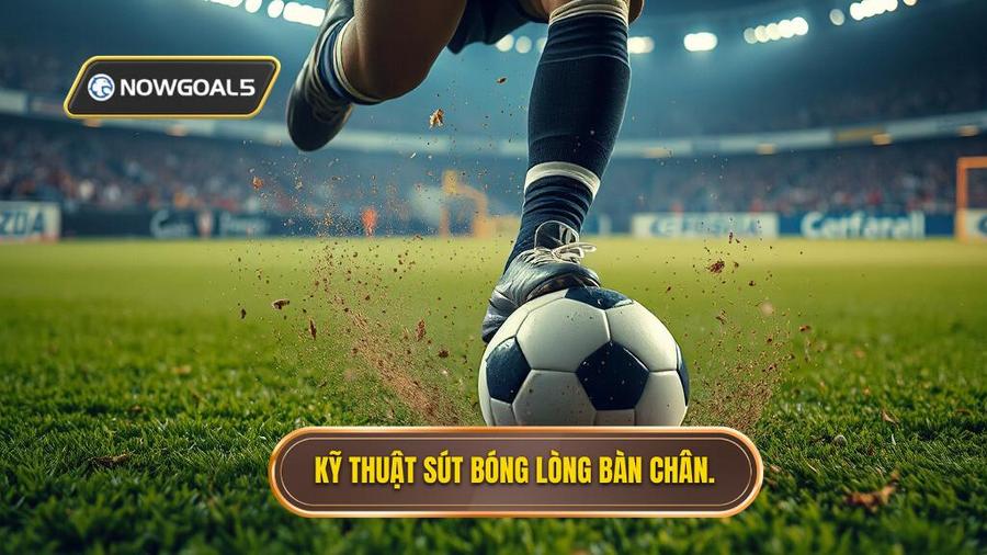 1. Kỹ thuật sút bóng lòng bàn chân.